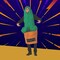 Funny Happy Cactus Adult Costume Tunic for Halloween Parties and Events